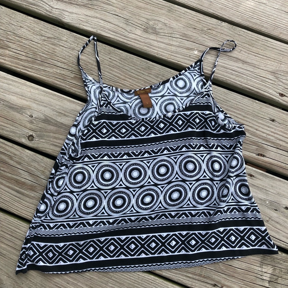 Patterned spaghetti strap shirt